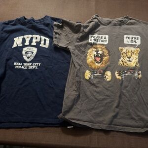 NYPD Kids Navy and Gray T-Shirts set of 2 small